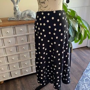 Polka dot midi skirt.